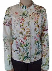 ERFO Fehér virágos blézer gombos, hosszú ujjú Erfo 36-os méret