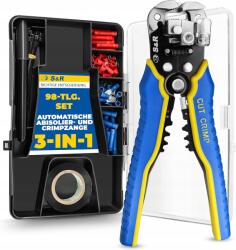 S&R Szigeteléseltávolító fogó, szigetelés lehúzó, krimpelő készlet 98 részes S&r (580000198)