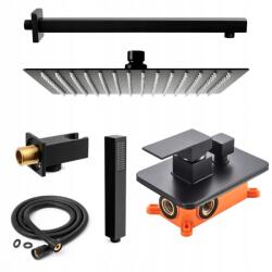 Arizone Falsík Alatti Zuhanyszett Fekete Csaptelep 25CM (5223)