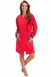 Luna Női pamut fürdőköpeny Luna korall, M (L289-2/4)