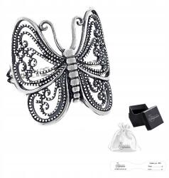 Ulex Premium Ezüst gyűrű, 925-ös finomságú, Elegáns Pillangó Gyűrű Ajándékba méret 29 (GL-2152-P/29 pierścionek motyl ażurowy)