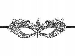 PartyDeco Farsangi maszk áttört csipkés fekete 20 x 7, 5 cm (MAS11-010)