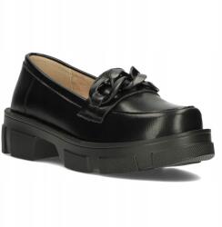 Filippo Női bőr félcipők platformtalpú Filippo mokaszinok bebújós fekete 39 (FILIPPO DP3221/23 BK BK)