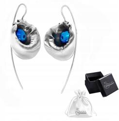 Ulex Premium 925-ös finomságú ezüst fülbevaló, fodros, kézzel készített