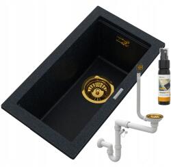 Granitan Gránit Függesztett Mosogató Keskeny Pultra Szerelhető Arany Szemcsék TUGA28 (TUGA18241)