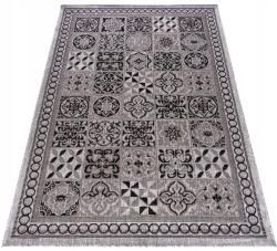 Dywany Chemex Mela Zsinór Szőnyeg 140x200 Lapos Szövésű Beltéri Kültéri Sima #06 (KF87A GRAY)