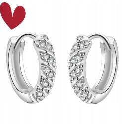  Kiváló minőségű, texturált luxus fülbevaló nőknek, S925 ezüst, fehér arany bevonattal