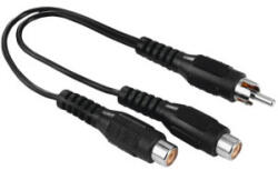 Hama Cablu audio Hama 1x RCA Male - 2x RCA Female, Negru (HAMA-205183)