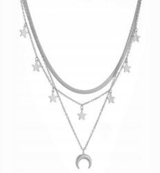 silvermark925 Ezüst nyaklánc hármas csillagok hold sebészeti nemesacél 316 (NASZYJNIK DLA KOBIETY, ŻONY, DZIEWCZYNY)