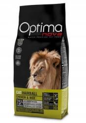 Optimanova Optima Nova macskaeledel Hairball csirke-rizs 8kg (ONC57HB08)