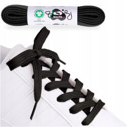 Sulpo 90 cm-es lapos fekete Gots minősítésű organikus pamut cipőfűző (S032 -Sznurowadła GOTS)