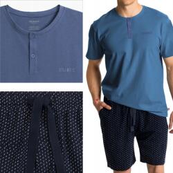Atlantic Prémium férfi pizsama rövid 100% pamut NMP386 sötétkék XL