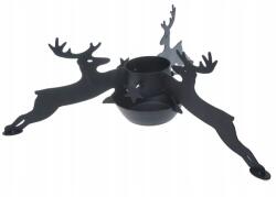  Fekete rénszarvas karácsonyfa állvány ⌀105mm porfestett (AQSCHR)