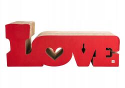 Kapak Drapak Legowisko Dla Kota Washpapa Love Red Hipoalergiczny macska fekhely kaparóval (Washpapa Standard Love Red)