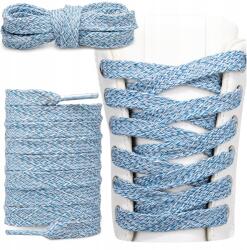 Sulpo Pamut cipőfűző lapos tartós 160 cm kék melírozott (SN_4524)