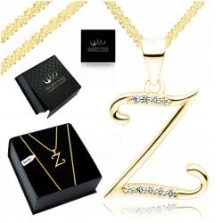 Golden Haus Arany Női Nyaklánc Medál Betű Pr. 925 Hosszú Olasz Csavart 70CM (złoty naszyjnik łańcuszek dla kobiety żony pr)