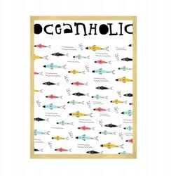  Gyerekszoba poszter Oceanoholic 50x70 cm arany keret (MP1-0208_50X70,045)