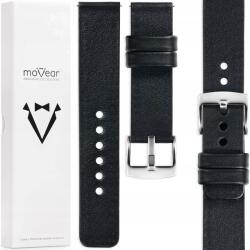 moVear 24 mm-es bőr szíj prémium, stílusos, elegáns órához Movear (S1-24BK-75125Q-PSL)