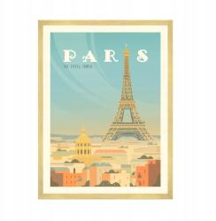  Párizs Város Poszter Európa Franciaország 50x70 cm arany keret (MP1-0164_50X70,045)