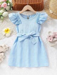 Shein IC64107 Shein Lány Ruha Kék Fodros Öv (4) 110