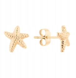 Energetix Mágneses fülbevaló Arany tengeri csillag sebészeti acél csillag stift (8397-1)