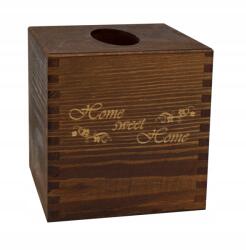 Peewit Zsebkendőtartó Doboz, négyzet alakú, Barna Gravírozás (5904870433126)