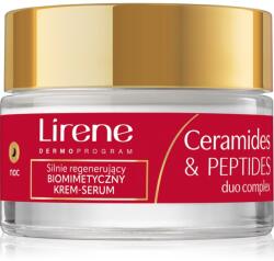 Lirene Ceramides & Peptides Duo Complex megújító éjszakai krém regeneráló hatással 50 ml