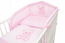 Ankras Ágyneműhuzat 3 El 120x90 Gyerek Kiságyhoz (HAPPY BEAR P-3 120/90/180 APL. RÓŻOWY)