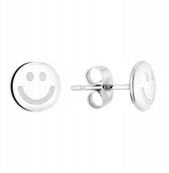Energetix Mágneses Fülbevaló Mosolygós Arccal, Sebészeti Acél, Stiftes, Karika (8369-1)