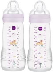 MAM Easy Active Baby Bottle biberon pentru copii 4m+ Purple 2x330 ml