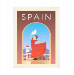  Spanyol város plakát Európa Tangó Tánc 21X29, 7 cm fehér keret (MP1-0198_21X29,7,063)