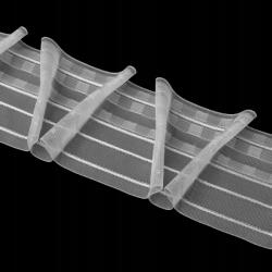 Panczo V alakú műanyag ráncoló szalag, 10 cm, 1: 2 (4360MP)