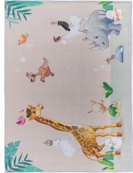 e-floor Gyerek szőnyeg Crystal Velvet 80x150 cm Szafari Dzsungel Zsiráf gyerekeknek (507487)