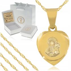 Golden Haus Arany Szingapúri Lánc Medál 925 585 Szentáldozási Emlék 42 CM (Damski złoty naszyjnik łańcuszek dla wnuczki)
