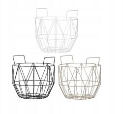 Kaemingk Kerek fém kosár fogantyúkkal 22, 5x23 cm praktikus zöldség-gyümölcs kosár (8720725825338)