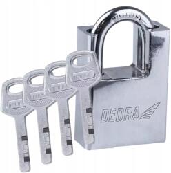 Dedra Nikkelezett Öntöttvas Tolózár 40MM 4 Db Kulcs 11U150 (11U150)
