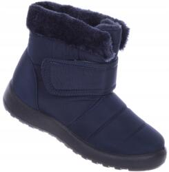 Sötétkék Női Hótaposó Bélelt Tépőzáras Stílusos Kényelmes 38 (A08 NAVY)