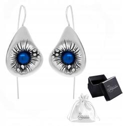 Ulex Premium Ezüst fülbevaló harmatcsepp formában titániummal Kézműves termék