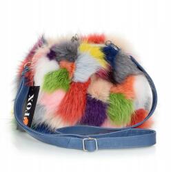  Színes rókás szőrmés kézitáska (FOX-TF018)
