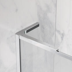 Radaway Essenza 8 SL Brushed GunMetal PND II szálcsiszolt fegyvermetál kádparaván 140 átlátszó balos