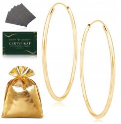 Golden Celebrity Elegáns Nagy Aranyozott Karika Fülbevaló 7 CM 925/585 Ajándék