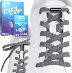 Sulpo Sötétszürke, kötés nélküli cipőfűzők, rögzítővel (Elastyczne sznurowadła sznurówki bez wiązania)