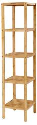 SONGMICS Raft din bambus natural 5 polițe 33x33x146 cm pentru baie și (BCB55Y) Raft