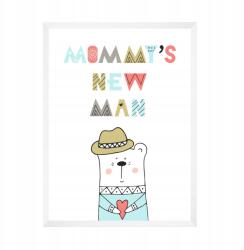  Gyerekszoba poszter Mommy's new man 21X29, 7 cm fehér keret (MP1-0245_21X29,7,063)