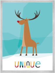  Gyerek Poszter "Unique" Felirattal 21x29, 7 cm ezüst keret (MP1-0316_21X29,7,039)