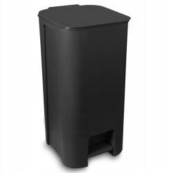 Practic Pedálos szemeteskosár Különböző színek szelektív hulladékgyűjtéshez Tágas 40l Fekete (10104593)