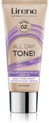 Lirene ALL DAY TONE! hidratáló alapozó a ragyogó bőrért árnyalat 02 Natural 30 ml