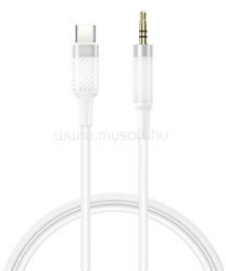 XO NB-R279B audió kábel 3.5mm jack - Type-C, 100cm, FEHÉR (XO_XO-NB-R279B_W) (XO_XO-NB-R279B_W)