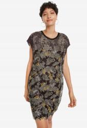 Desigual Mintás Ruha, Size L, poliészter, fekete (573630)