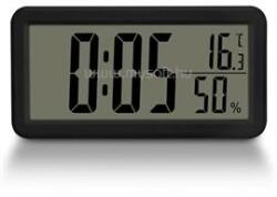 TOO DC-505-B hőmérséklet és páratartalom kijelzéssel, ébresztő funkcióval fekete digitális óra (TOO_DC-505-B) (TOO_DC-505-B)